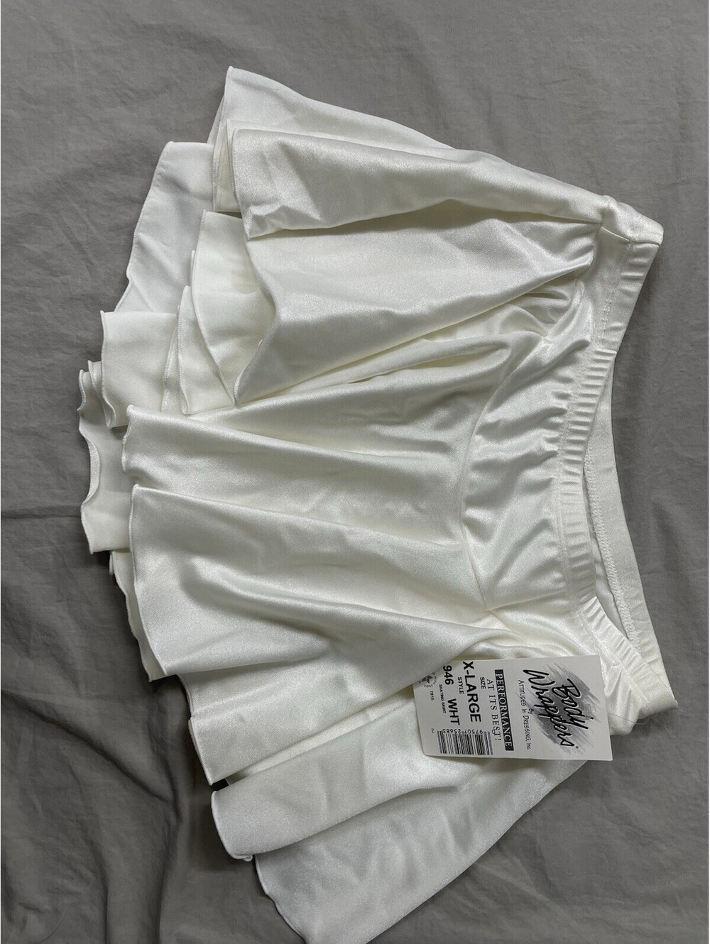 Body Wrappers Leotard Skirt  White Size XL